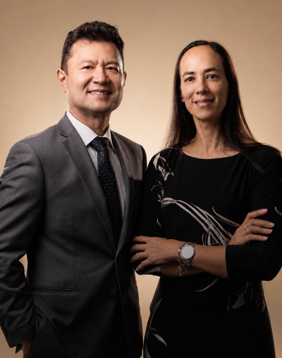 Dr. Hugo Sakaguchi e a nutricionista Juliana Guimarães